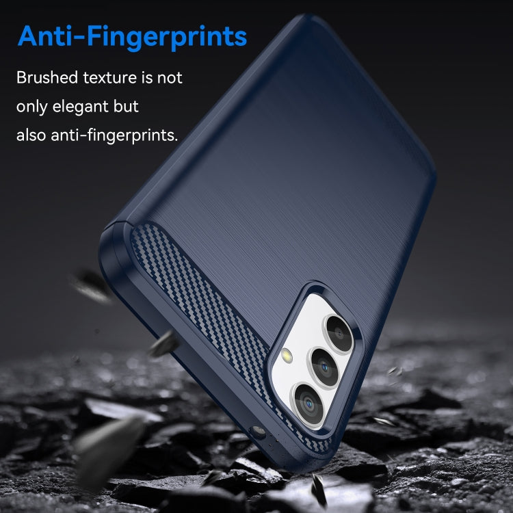For Samsung Galaxy A34 5G Brushed Texture Carbon Fiber TPU Phone Case