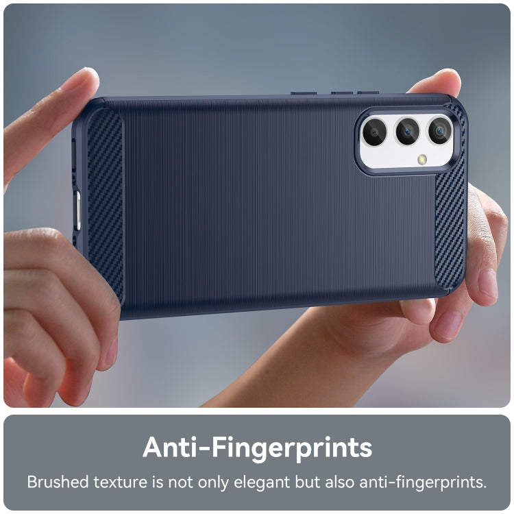 For Samsung Galaxy A34 5G Brushed Texture Carbon Fiber TPU Phone Case