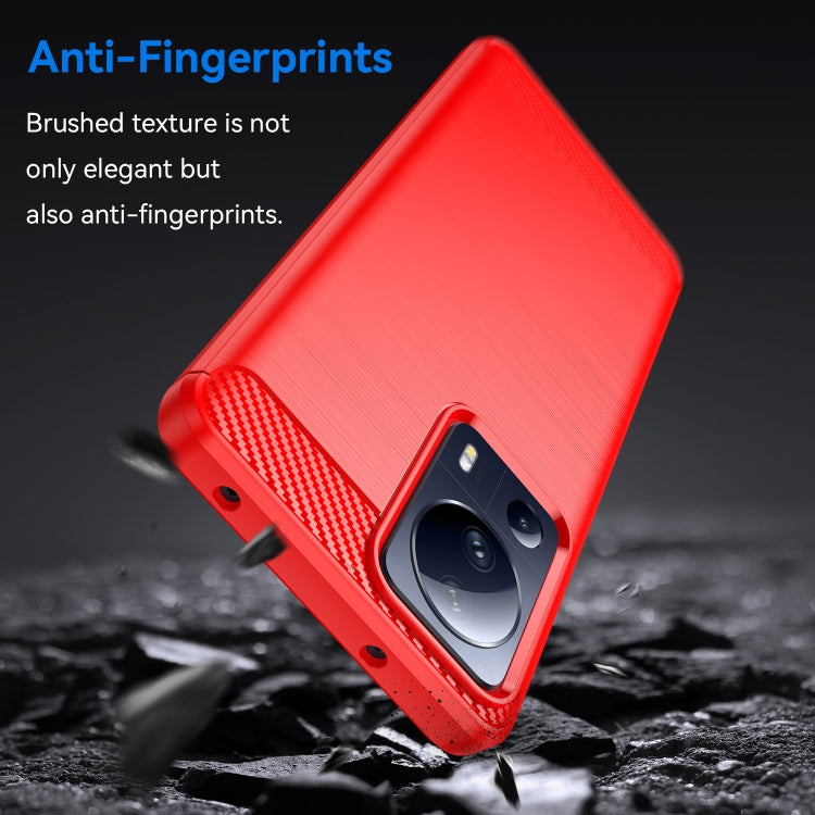 For Xiaomi 12 Lite NE Brushed Texture Carbon Fiber TPU Phone Case