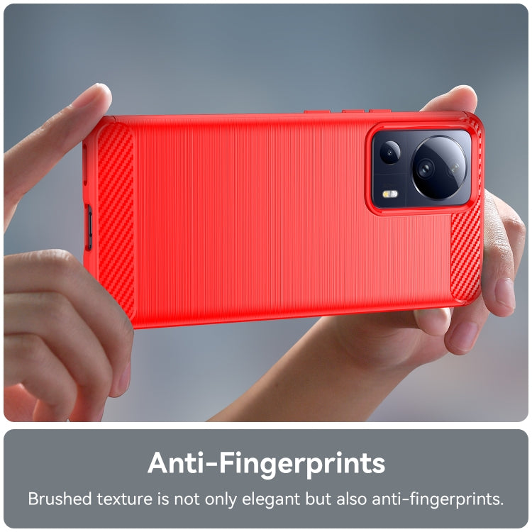 For Xiaomi 12 Lite NE Brushed Texture Carbon Fiber TPU Phone Case