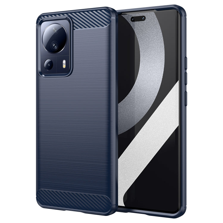 For Xiaomi 13 Lite Brushed Texture Carbon Fiber TPU Phone Case