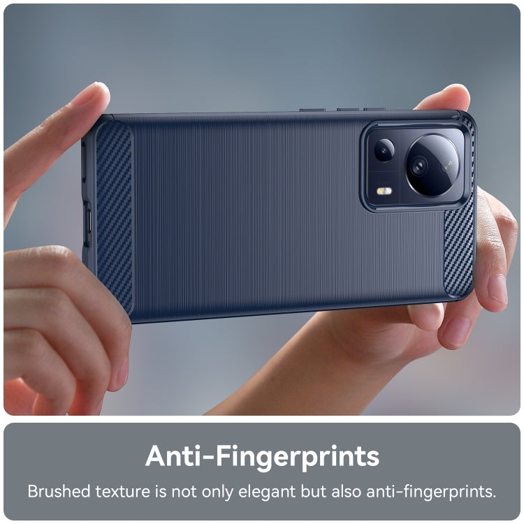 For Xiaomi 13 Lite Brushed Texture Carbon Fiber TPU Phone Case
