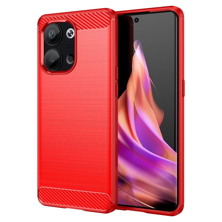 For OPPO Reno9 Pro 5G Brushed Texture Carbon Fiber TPU Phone Case