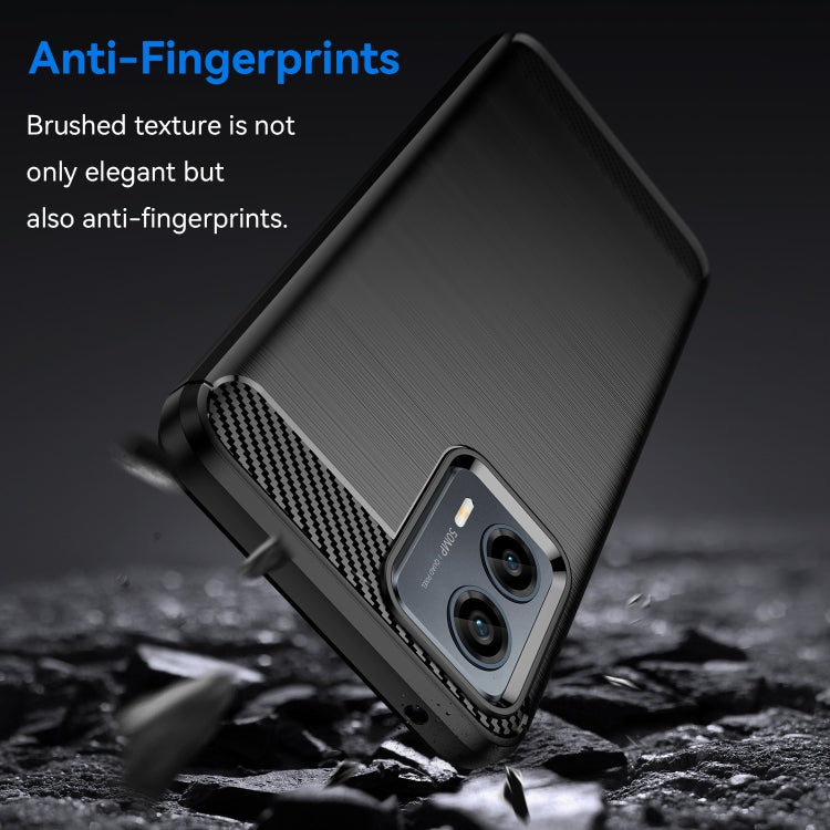 For For Motorola Moto G 5G 2023 Brushed Texture Carbon Fiber TPU Phone Case