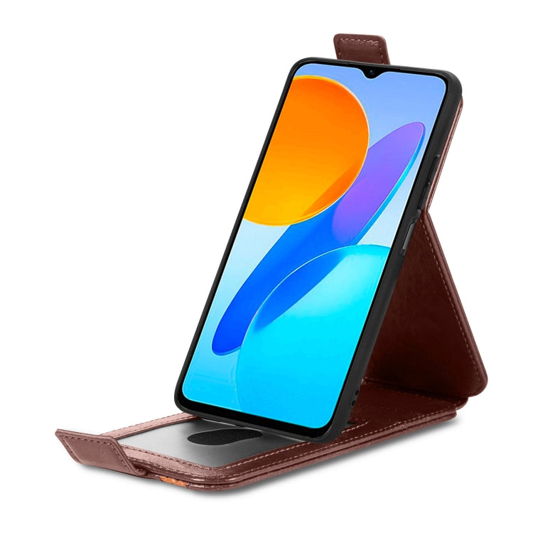 For Honor X8 5G Splicing Wallet Card Holder Vertical Flip Leather Phone Case