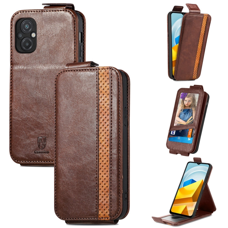 For Xiaomi Poco M5 Splicing Wallet Card Holder Vertical Flip Leather Phone Case