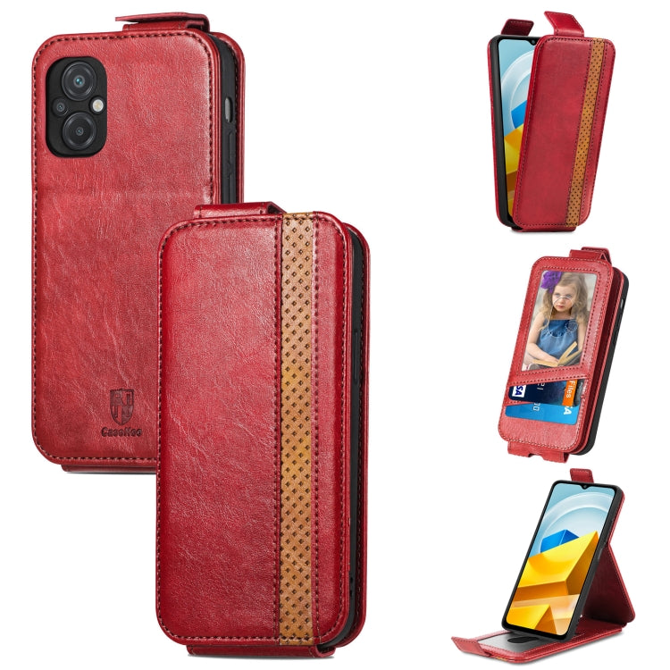 For Xiaomi Poco M5 Splicing Wallet Card Holder Vertical Flip Leather Phone Case