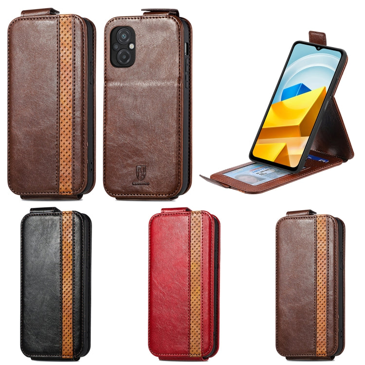 For Xiaomi Poco M5 Splicing Wallet Card Holder Vertical Flip Leather Phone Case