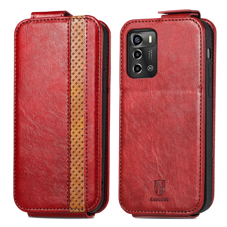 For  ZTE Blade A72 Splicing Wallet Card Holder Vertical Flip Leather Phone Case