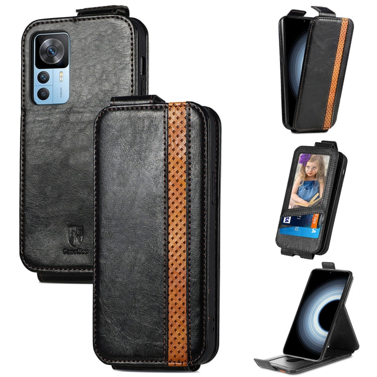 For Xiaomi Redmi K50 Ultra Splicing Wallet Card Holder Vertical Flip Leather Phone Case