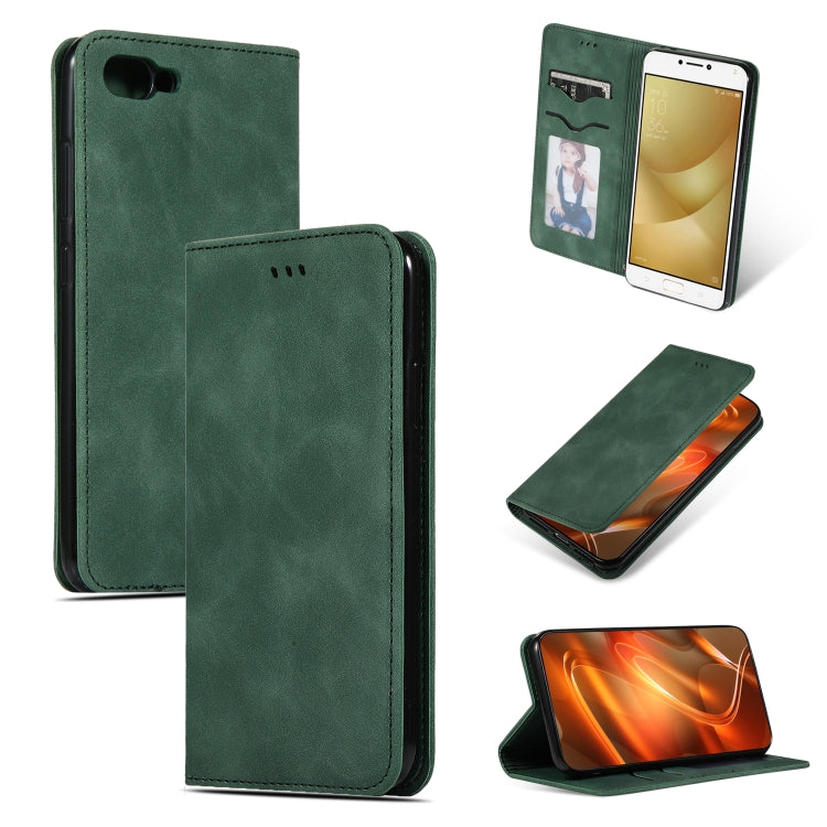 Retro Skin Feel Business Magnetic Horizontal Flip Leather Case for ASUS Zenfone 4 MAX ZC554KL