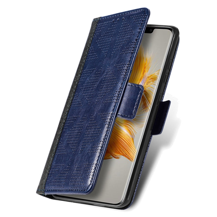 For Huawei Mate 50 Pro Grid Leather Flip Phone Case