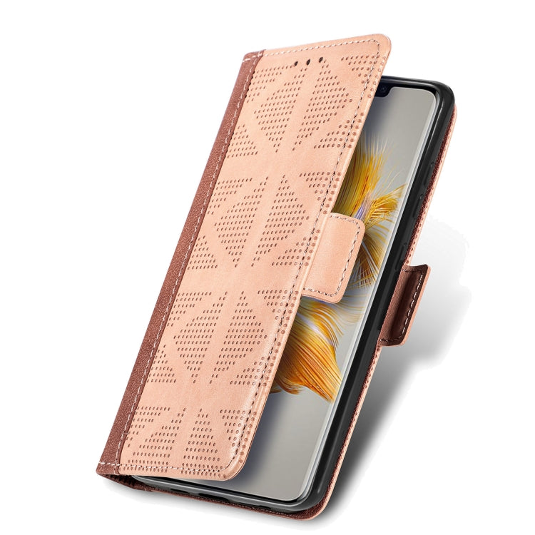 For Huawei Mate 50 Pro Grid Leather Flip Phone Case