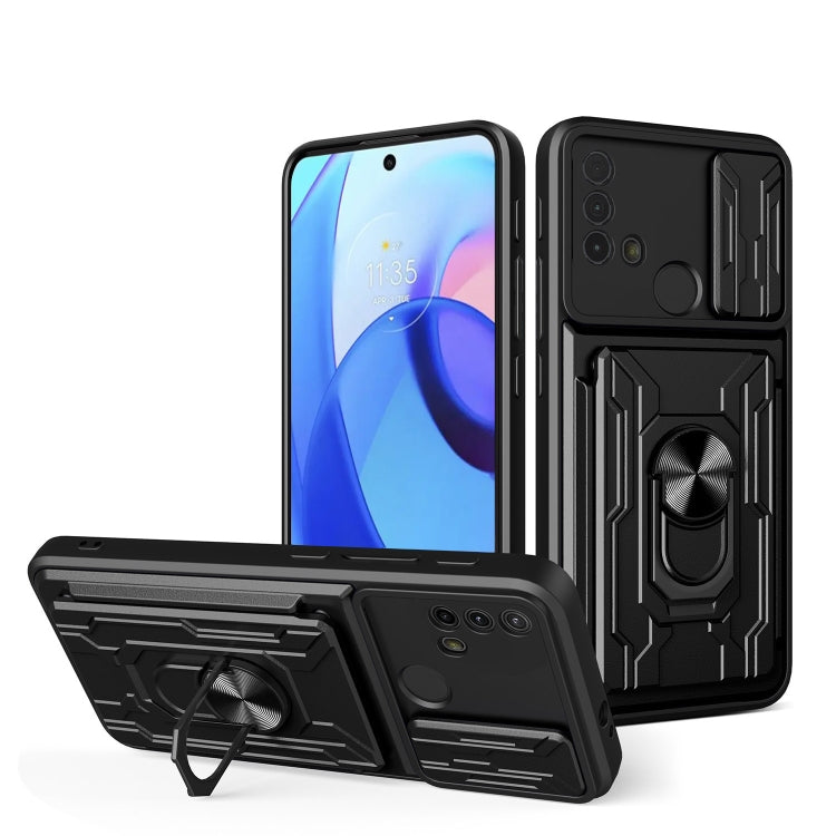 For Motorola Moto E30 Sliding Camshield Card Phone Case