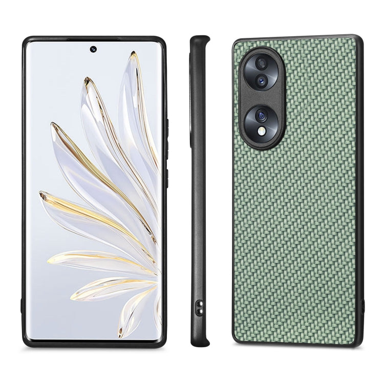 For Honor 70 Carbon Fiber Texture Leather Back Cover Phone Case