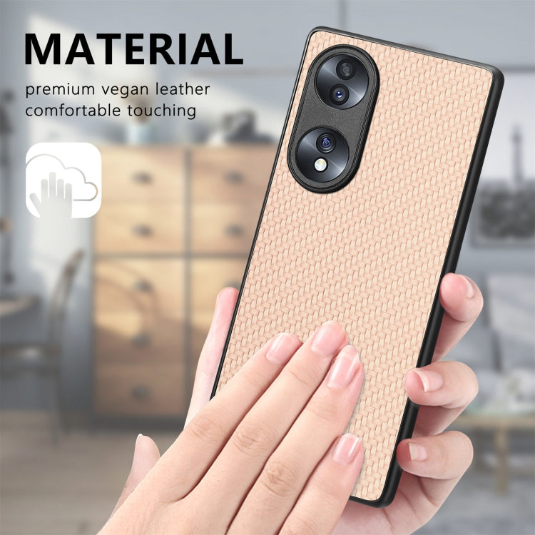 For Honor 70 Carbon Fiber Texture Leather Back Cover Phone Case