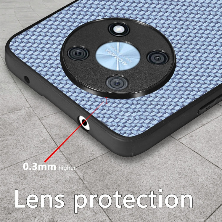 For Huawei Nova Y90 Carbon Fiber Texture Leather Back Cover Phone Case