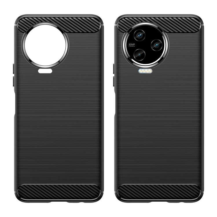 For Infinix Note 12 2023 Brushed Texture Carbon Fiber TPU Phone Case