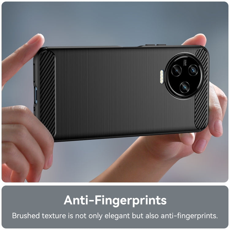 For Infinix Note 12 Pro Brushed Texture Carbon Fiber TPU Phone Case
