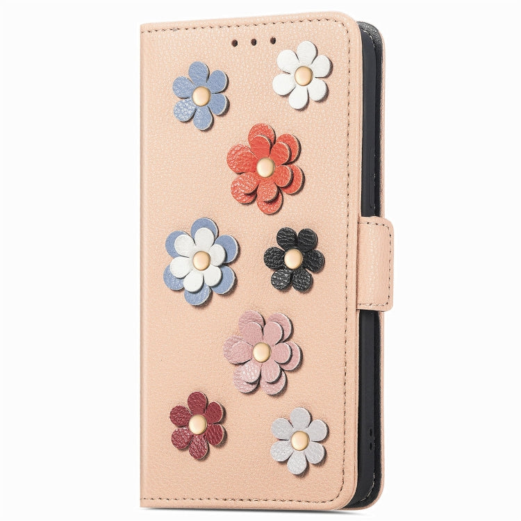 For Honor X8 5G Stereoscopic Flowers Leather Phone Case