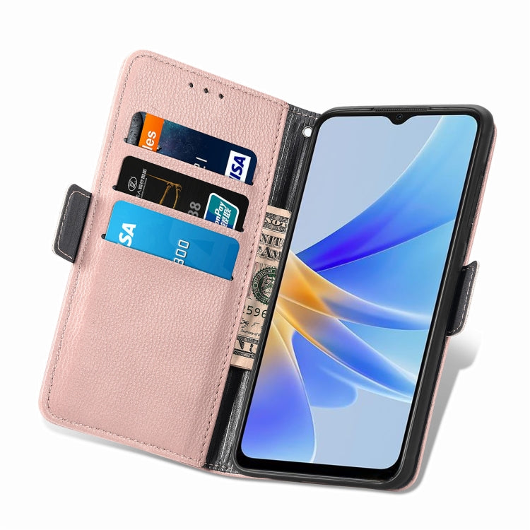 For OPPO A17 Stereoscopic Flowers Leather Phone Case