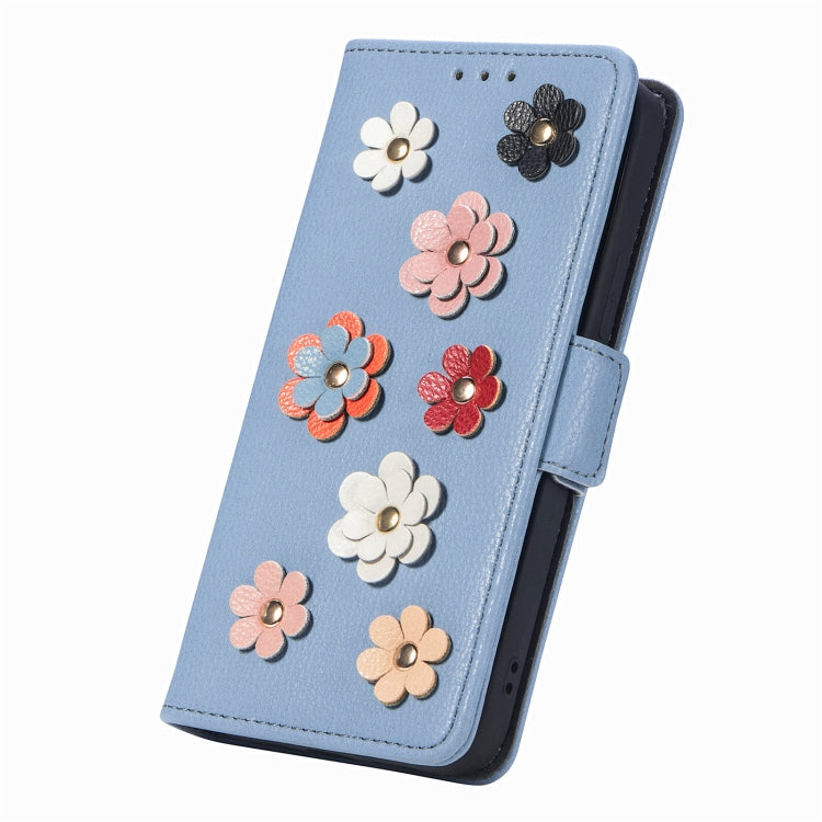 For Xiaomi Poco M5 Stereoscopic Flowers Leather Phone Case