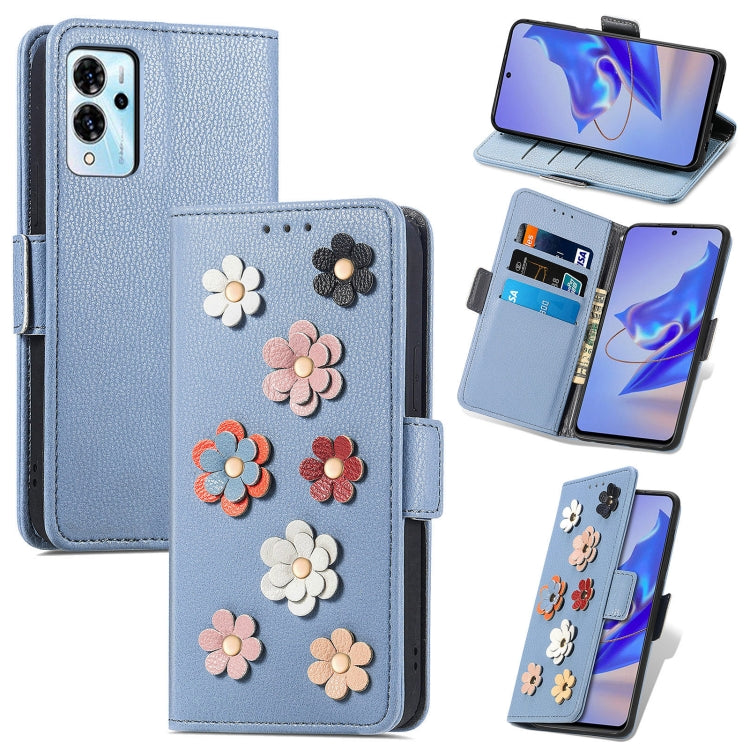 For ZTE Blade V40 Pro Stereoscopic Flowers Leather Phone Case