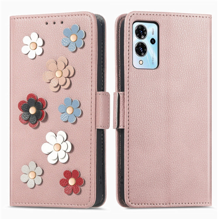 For ZTE Blade V40 Pro Stereoscopic Flowers Leather Phone Case