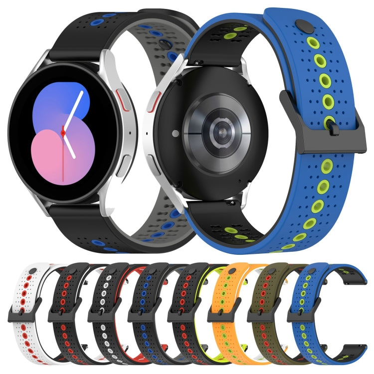 For Samsung Galaxy Watch5 40mm 20mm Tricolor Breathable Silicone Watch Band