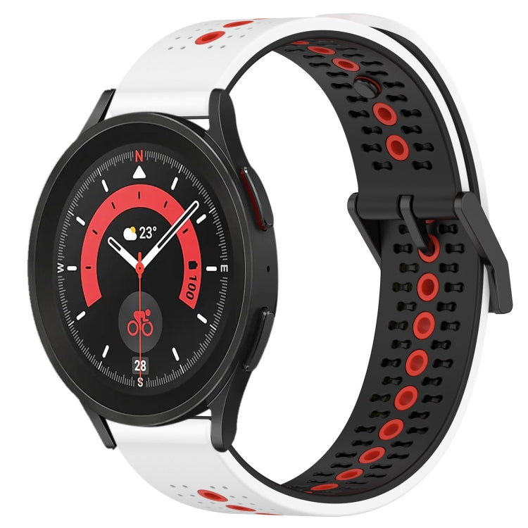 For Samsung Galaxy Watch5 Pro 45mm 20mm Tricolor Breathable Silicone Watch Band