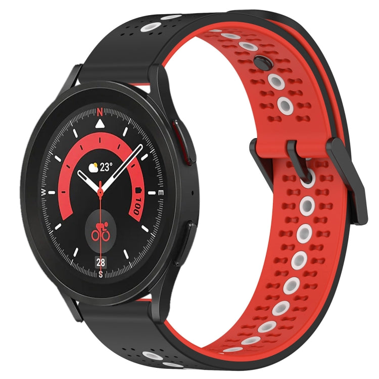 For Samsung Galaxy Watch5 Pro 45mm 20mm Tricolor Breathable Silicone Watch Band