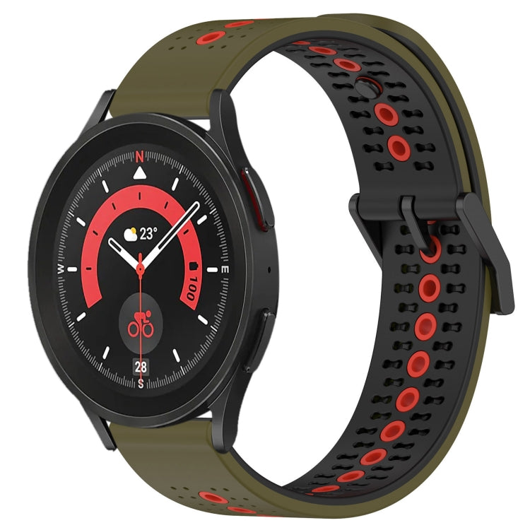 For Samsung Galaxy Watch5 Pro 45mm 20mm Tricolor Breathable Silicone Watch Band