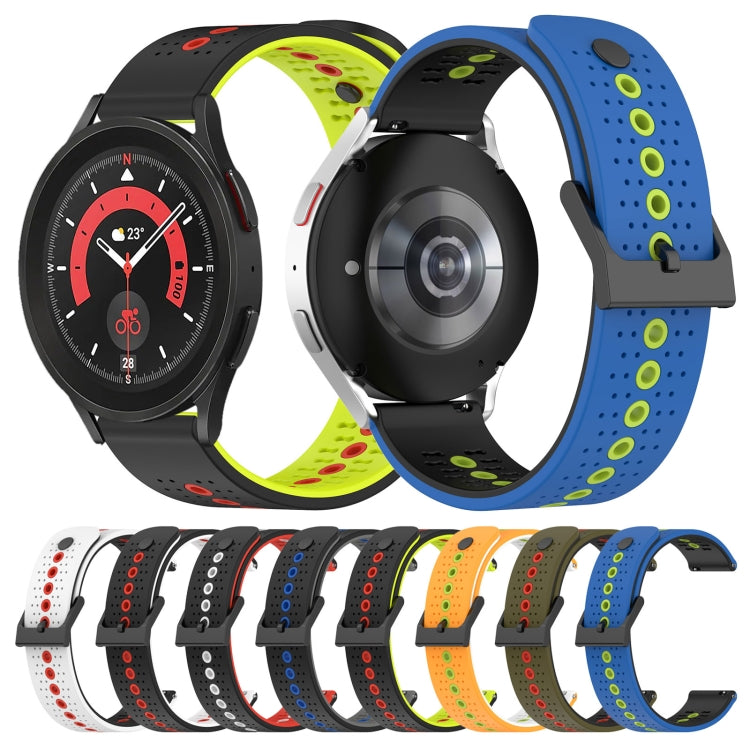 For Samsung Galaxy Watch5 Pro 45mm 20mm Tricolor Breathable Silicone Watch Band