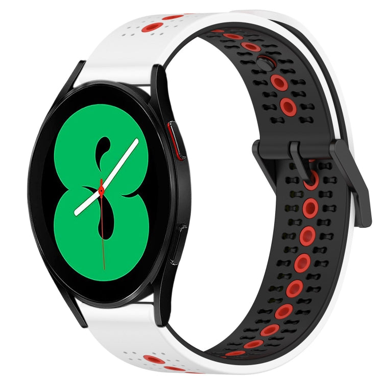 For Samsung Galaxy Watch4 44mm 20mm Tricolor Breathable Silicone Watch Band