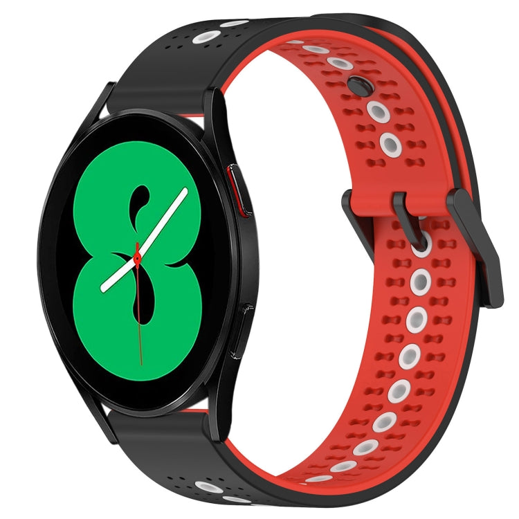 For Samsung Galaxy Watch4 44mm 20mm Tricolor Breathable Silicone Watch Band