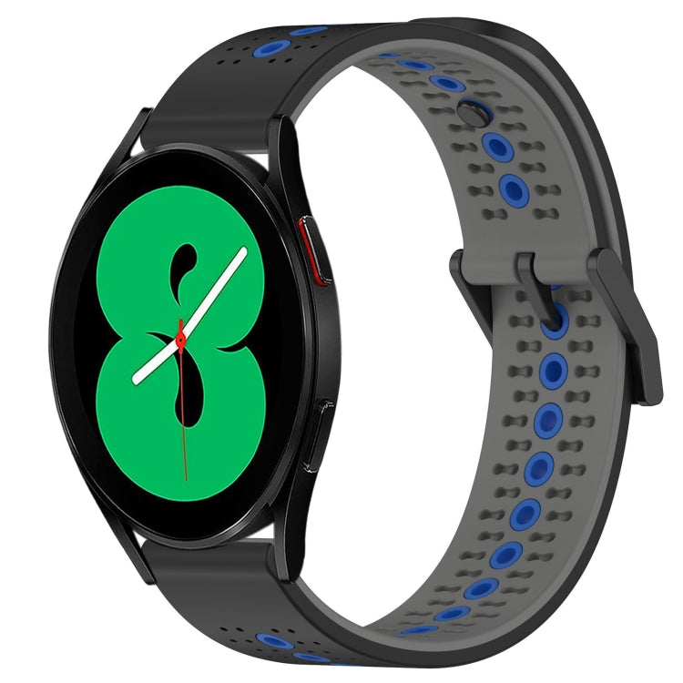 For Samsung Galaxy Watch4 44mm 20mm Tricolor Breathable Silicone Watch Band