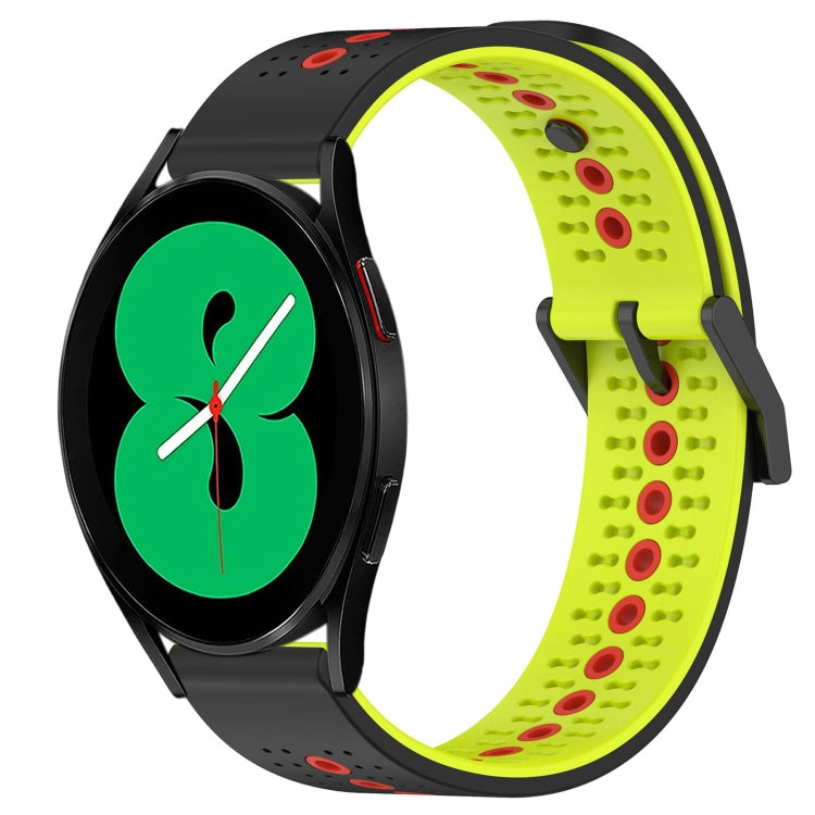 For Samsung Galaxy Watch4 44mm 20mm Tricolor Breathable Silicone Watch Band