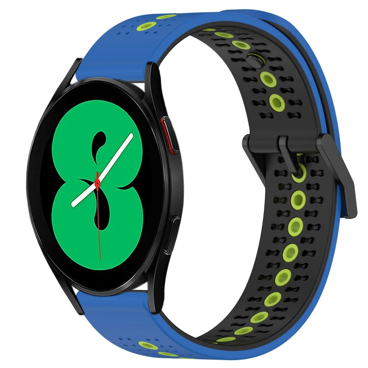 For Samsung Galaxy Watch4 44mm 20mm Tricolor Breathable Silicone Watch Band