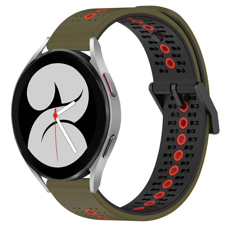 For Samsung Galaxy Watch4 40mm 20mm Tricolor Breathable Silicone Watch Band