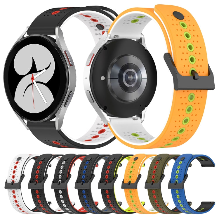 For Samsung Galaxy Watch4 40mm 20mm Tricolor Breathable Silicone Watch Band