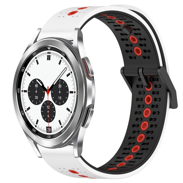 For Samsung  Galaxy Watch4 Classic 42mm 20mm Tricolor Breathable Silicone Watch Band