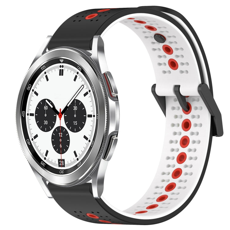 For Samsung  Galaxy Watch4 Classic 42mm 20mm Tricolor Breathable Silicone Watch Band