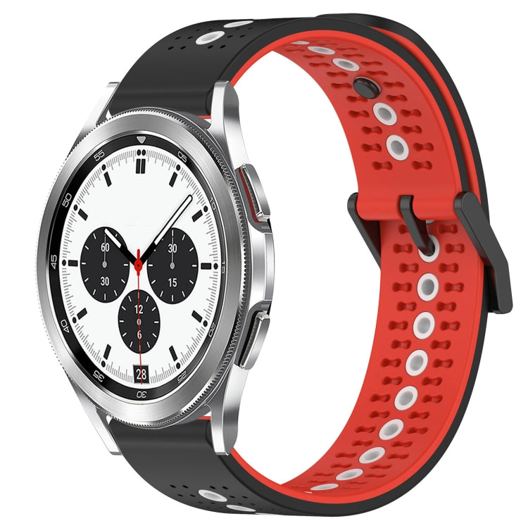 For Samsung  Galaxy Watch4 Classic 42mm 20mm Tricolor Breathable Silicone Watch Band