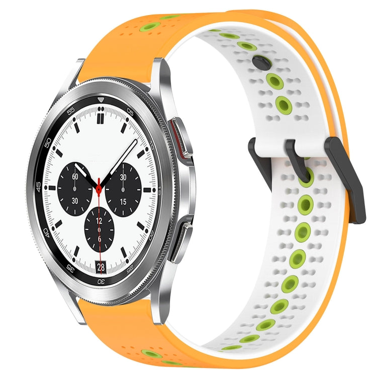 For Samsung  Galaxy Watch4 Classic 42mm 20mm Tricolor Breathable Silicone Watch Band