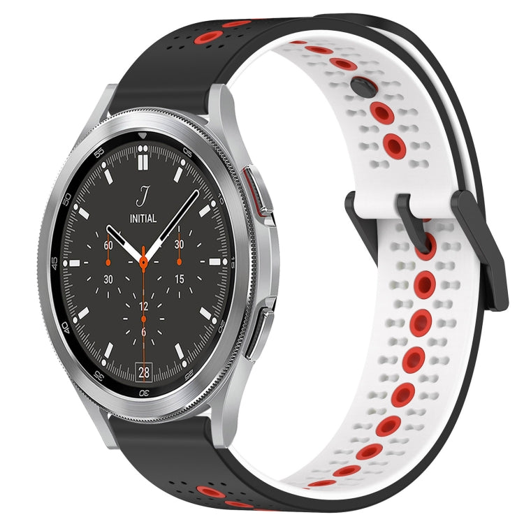 For Samsung  Galaxy Watch4 Classic 46mm 20mm Tricolor Breathable Silicone Watch Band