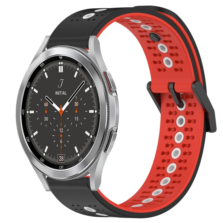 For Samsung  Galaxy Watch4 Classic 46mm 20mm Tricolor Breathable Silicone Watch Band