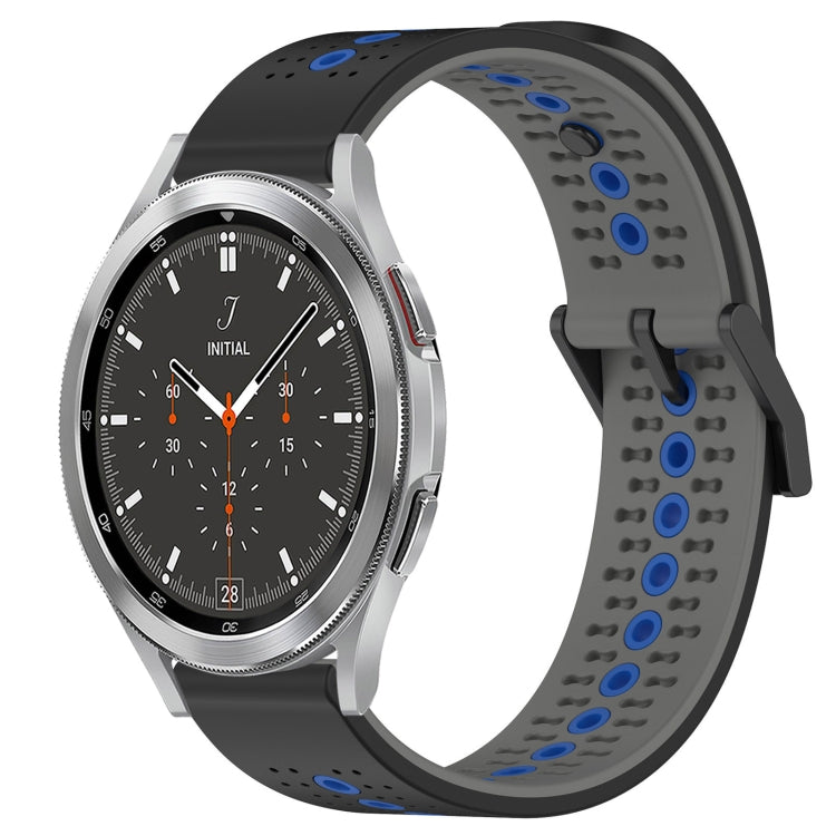 For Samsung  Galaxy Watch4 Classic 46mm 20mm Tricolor Breathable Silicone Watch Band