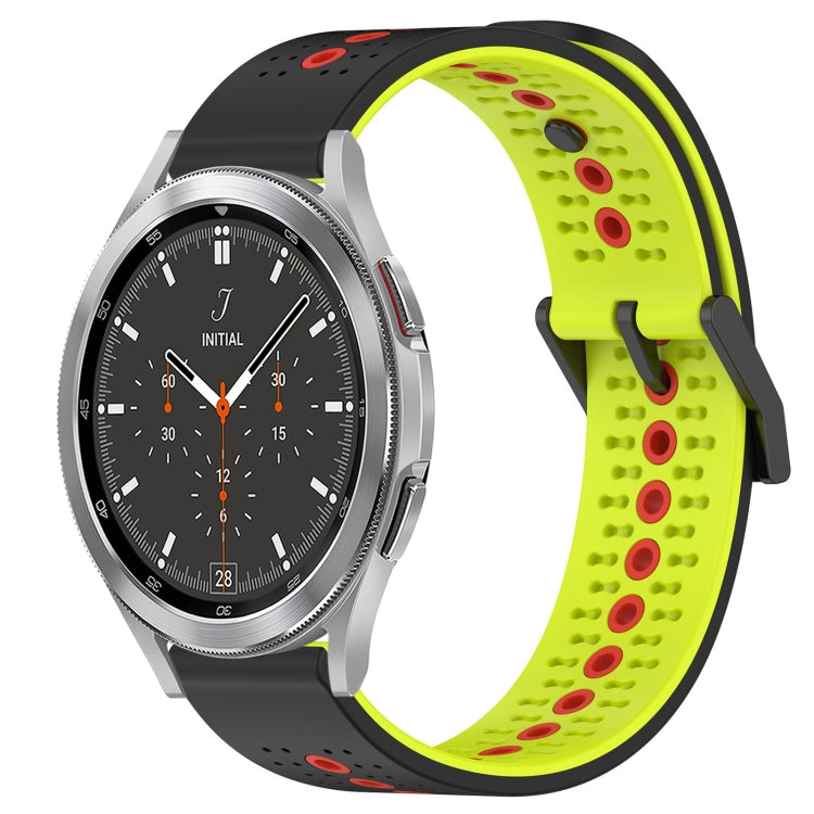 For Samsung  Galaxy Watch4 Classic 46mm 20mm Tricolor Breathable Silicone Watch Band