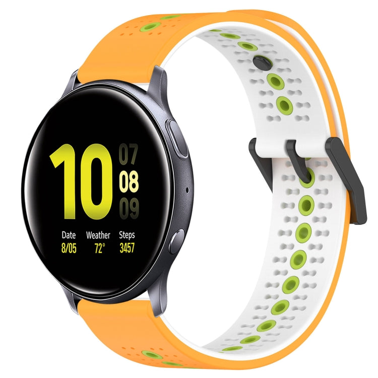 For Samsung Galaxy Watch Active2 40mm 20mm Tricolor Breathable Silicone Watch Band