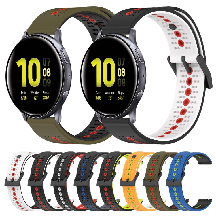 For Samsung Galaxy Watch Active2 40mm 20mm Tricolor Breathable Silicone Watch Band